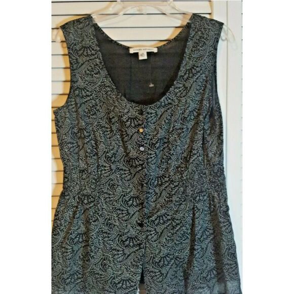 Banana Republic Navy Blue Sleeveless Button Down Tank Top Size XS - Picture 1 of 2